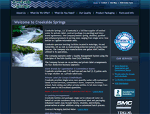 Tablet Screenshot of creeksidesprings.com